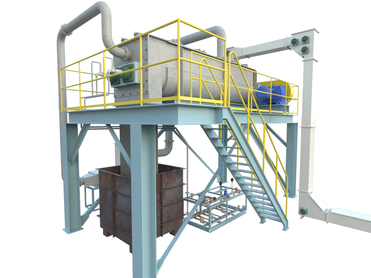 汚泥乾燥機ディスクドライヤー外観