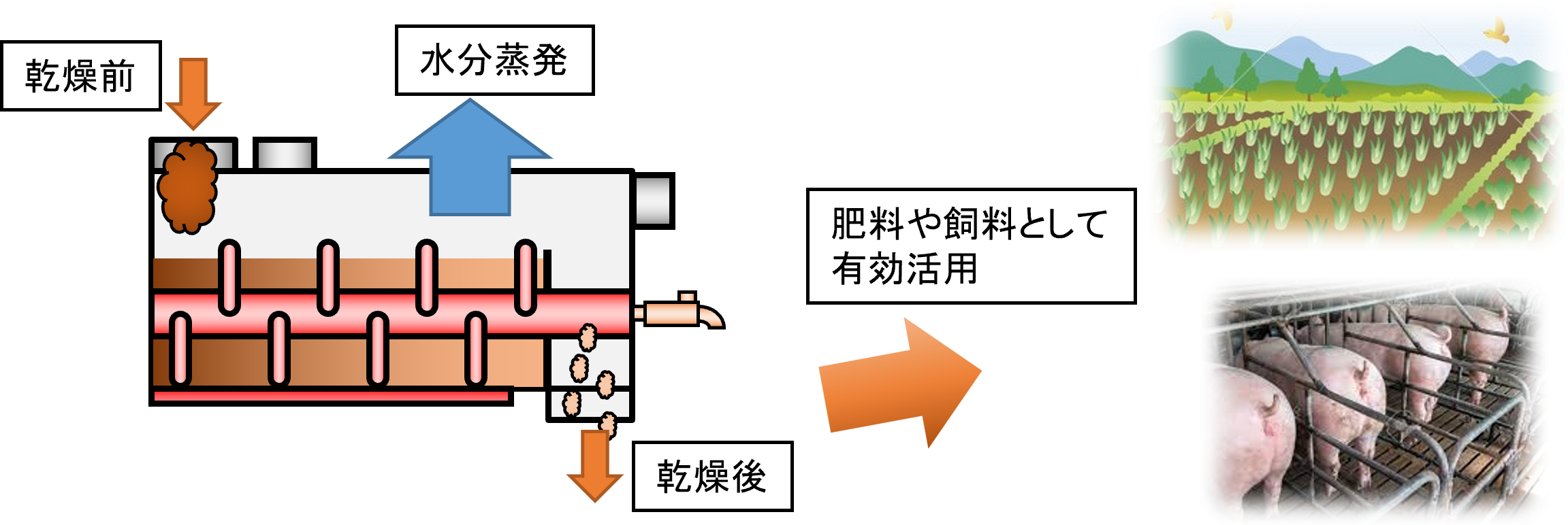 汚泥乾燥機　肥料